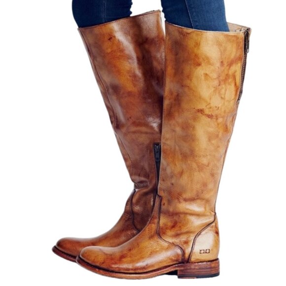 Bed Stu | Shoes | Bed Stu Tess Rustic Tan Distressed Tall Leather ...
